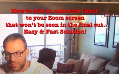 How to add an onscreen timer to your Zoom screen that won’t be seen in the final cut. Easy & Fast Solution!💪🏼