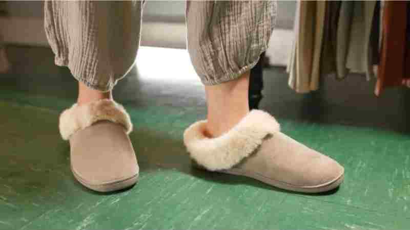 MyPillow MySlippers on a womans Feet