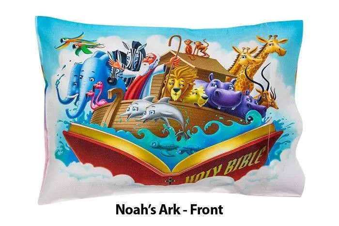 Noah's Ark MyPillow 2-Pack Children’s Bible Story Pillowcases + Go Anywhere MyPillow A Special Gift for Kids