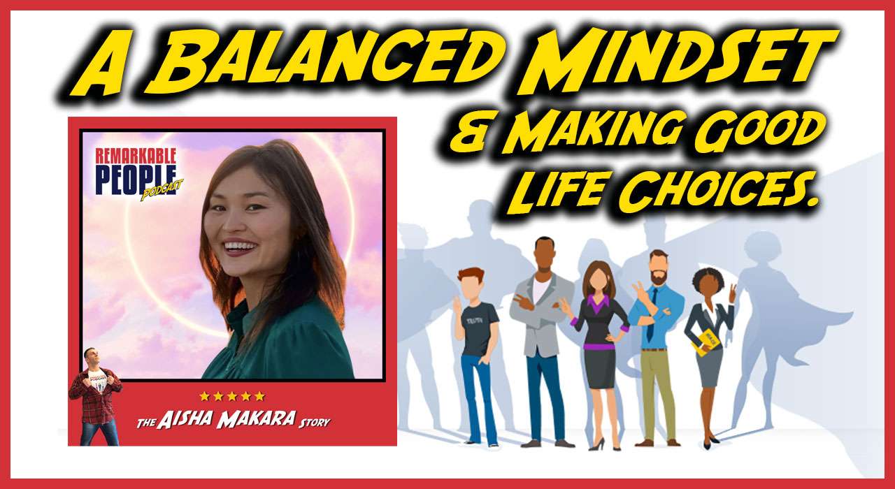 : Aisha Makara and David Pasqualone discussing mindset and abundant living on the Remarkable People Podcast.