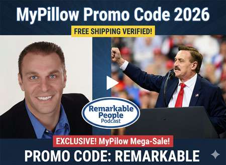 Verified MyPillow Promo Code 2026 - Free Shipping David Pasqualone and Mike Lindell official MyPillow partner promo code REMARKABLE.