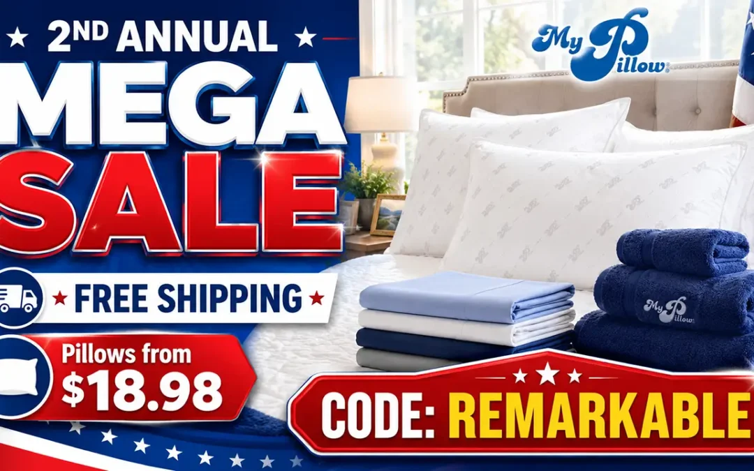 Official MyPillow Promo Code REMARKABLE for the 2nd Annual MyPillow Mega Sale: Save Up to 80% + FREE Shipping